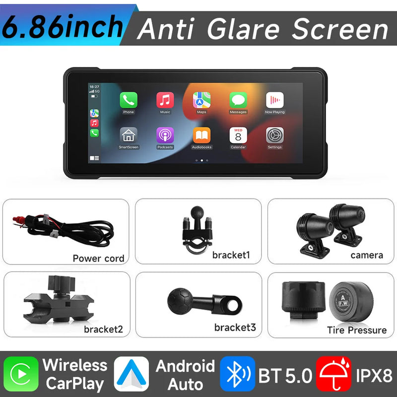 Velocimetro Painel Digital Multimidia GPS CarPlay Android Tela de Toque Bluetooth