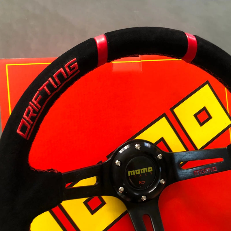 Volante de Corrida em camuça para Drift, Rally,Street e  Kart.