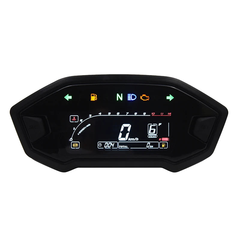 Velocímetro Painel Digital Universal em LED 12000 RPM