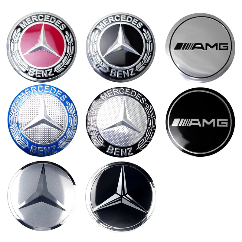 Adesivo Tampas de Cubo de Roda para Mercedes Benz 4 peças 56mm