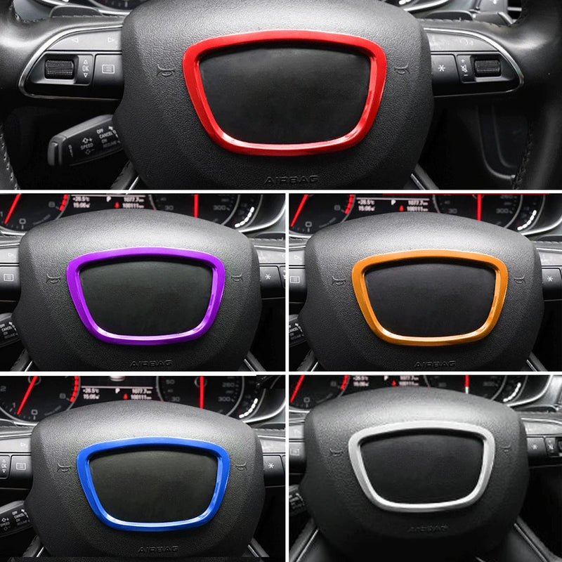 Arco Central de Volante Adesivos Audi A4 B6 B7 B8 A6 C6 A5 Q7 Q5 A3 A4L A8L A6L