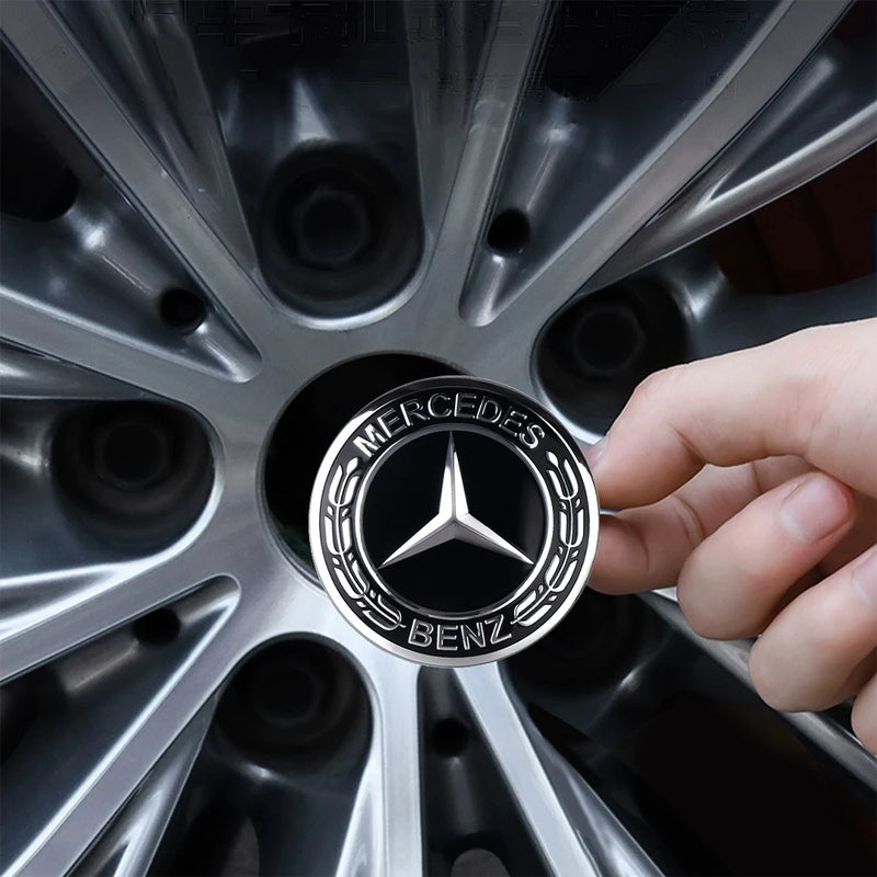 Adesivo Tampas de Cubo de Roda para Mercedes Benz 4 peças 56mm