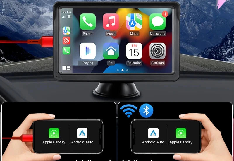 Multimídia Video Player 7 polegadas radio CarPlay USB AUX para câmera de Ré