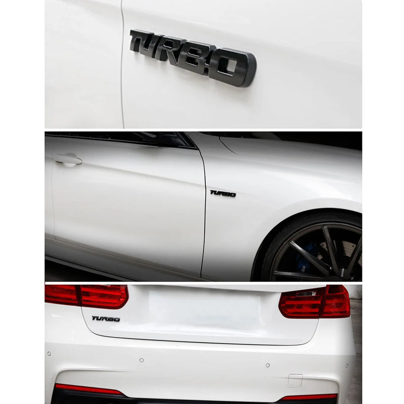 Emblema 3D Adesivo Turbo automotivo