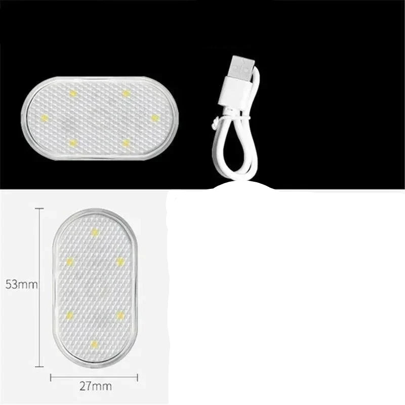 Luzes LED sem Fio para Interior de Carro Neon Automotiva Recarregável por USB