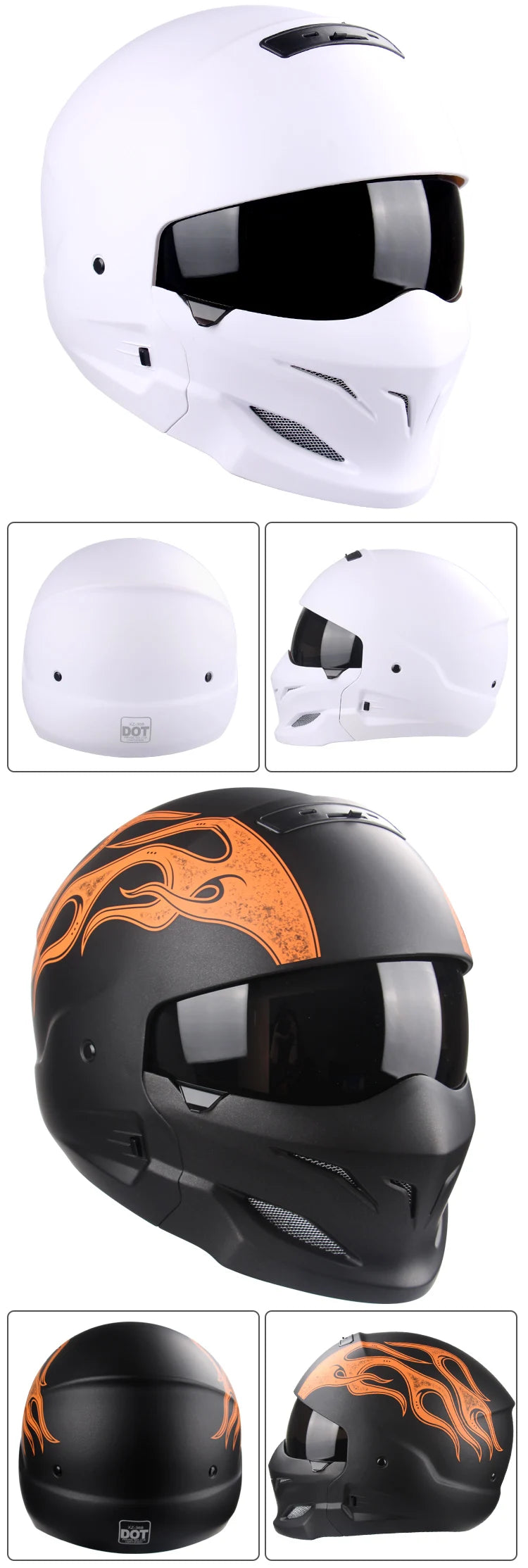 Capacete Retro Destacável Scorpion Predador Gringo
