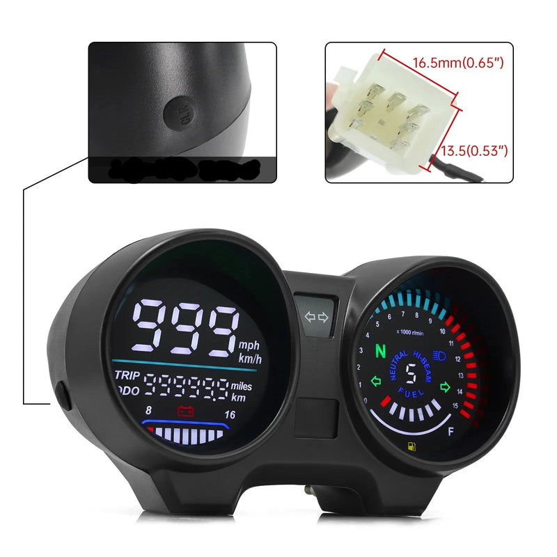 Painel,Velocimetro Digital em Led Eletrônico Universal para Motos e etc...