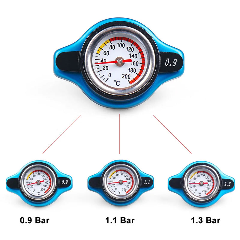 Tampa do Radiador com Medidor de Temperatura da Água, 0,9 BAR ou 1,1 BAR ou 1,3 BAR Universal