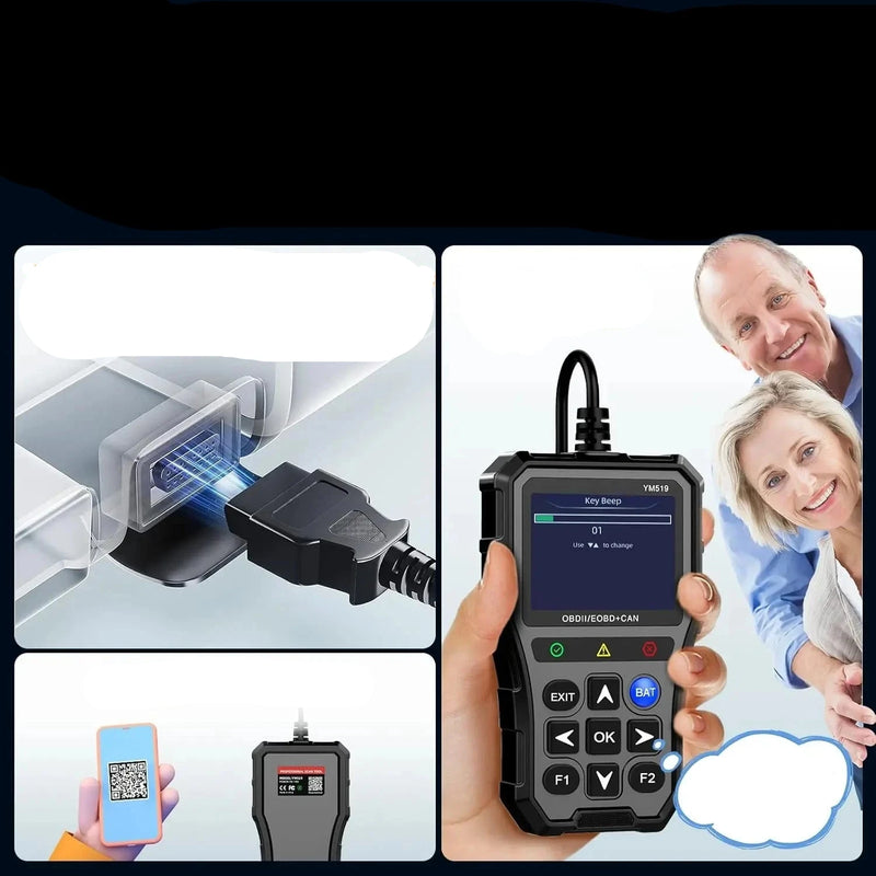 Scanner Automotivo Testador de Bateria Verificador de Sistema de Motor Leitor de Código de Falha