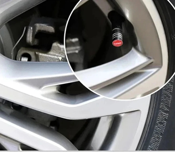 Tampa da válvula do pneu do carro UNIVERSAL com 4 Peças.