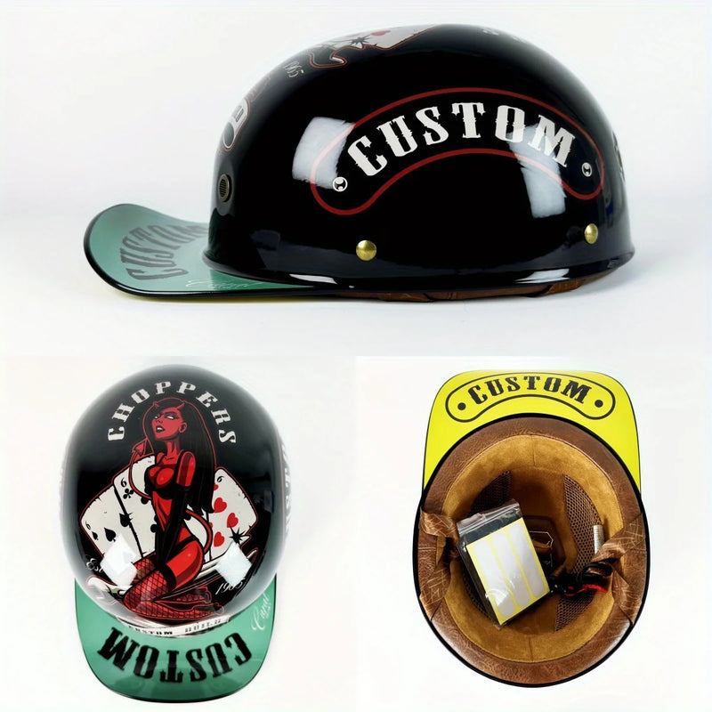 Capacete de Motocicleta e Veículo Elétrico para Harley Retro Gringo