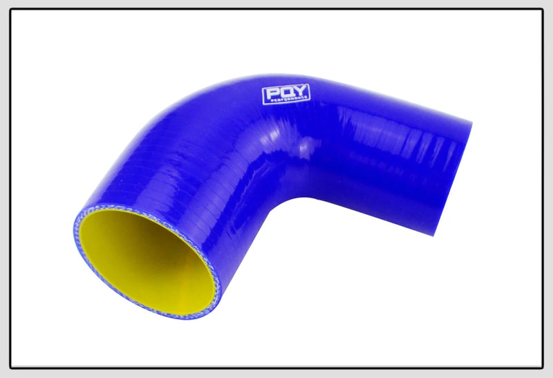 Mangueira de Silicone Cotovelo Redutor  Turbo entrada preto azul 2"-2.5" 51mm-63mm 90 graus