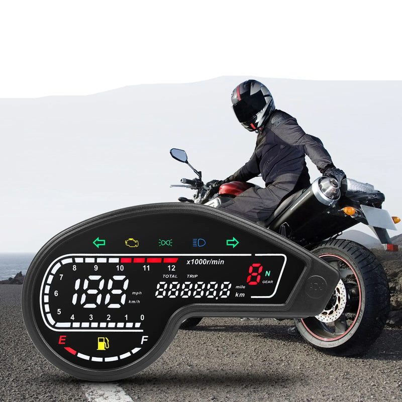 Velocímetro Painel digital Universal para Motocicletas em LED