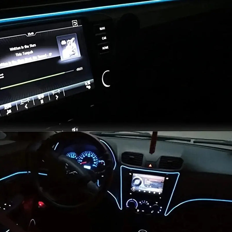 LED Car Interior Decoração Luz USB Faixa de Neon
