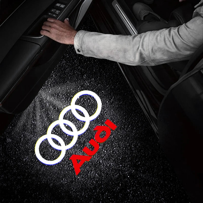 Luzes de porta de carro, projetor de logotipo HD