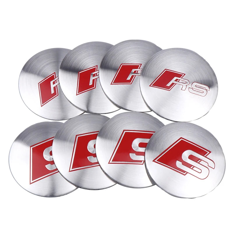 Calotas de Roda Adesivo Emblema AUDI 4 peças 56/60/65/68mm