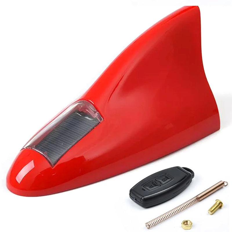 Antena Universal de Barbatana de Tubarão, Luz Solar para Carro, Luz Anticolisão