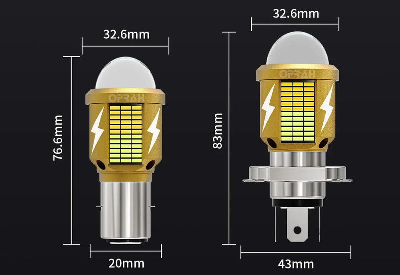 LED Motocicleta Farol Lâmpadas H4 10000 Lumens