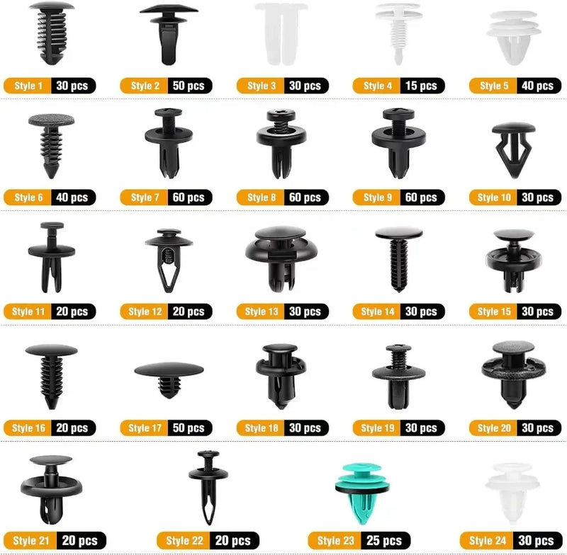 Kit de Clipes de Fixação de Carro Para-Lama Rebite Clipes de Plástico para arroceria