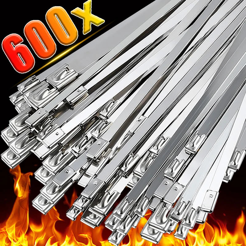 Abraçadeiras de Metal para Cabos Autotravamento de Aço Inoxidável