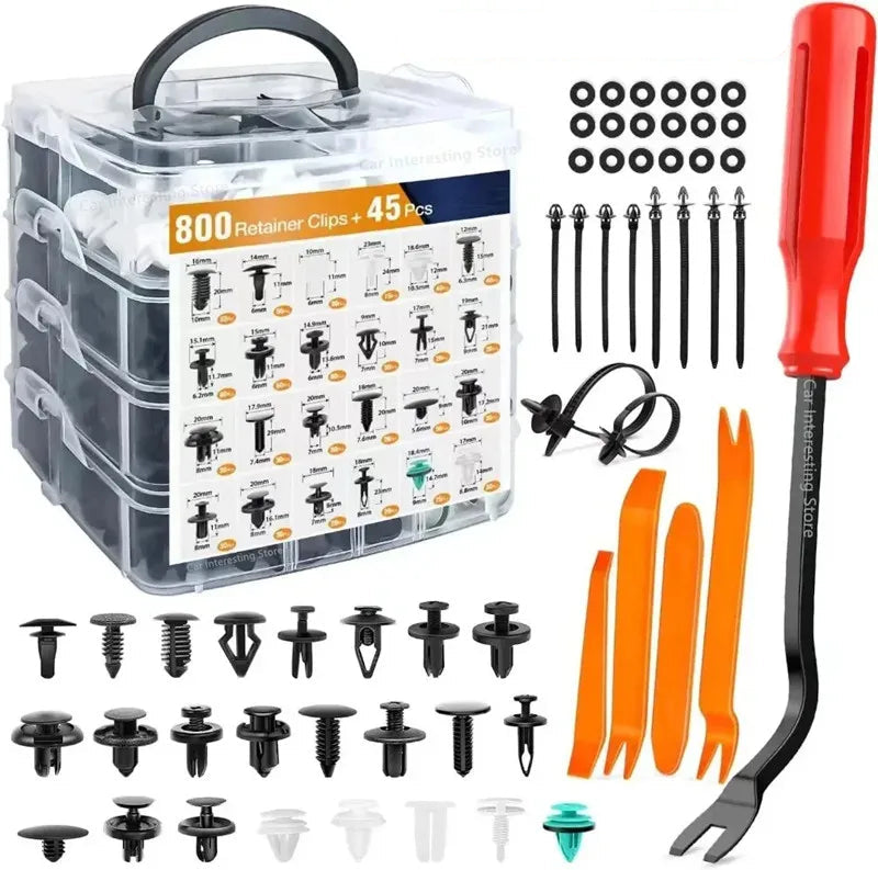 Kit de Clipes de Fixação de Carro Para-Lama Rebite Clipes de Plástico para arroceria
