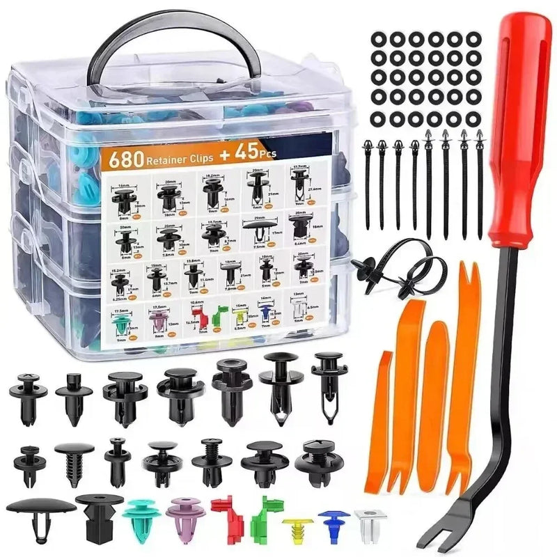 Kit de Clipes de Fixação de Carro Para-Lama Rebite Clipes de Plástico para arroceria