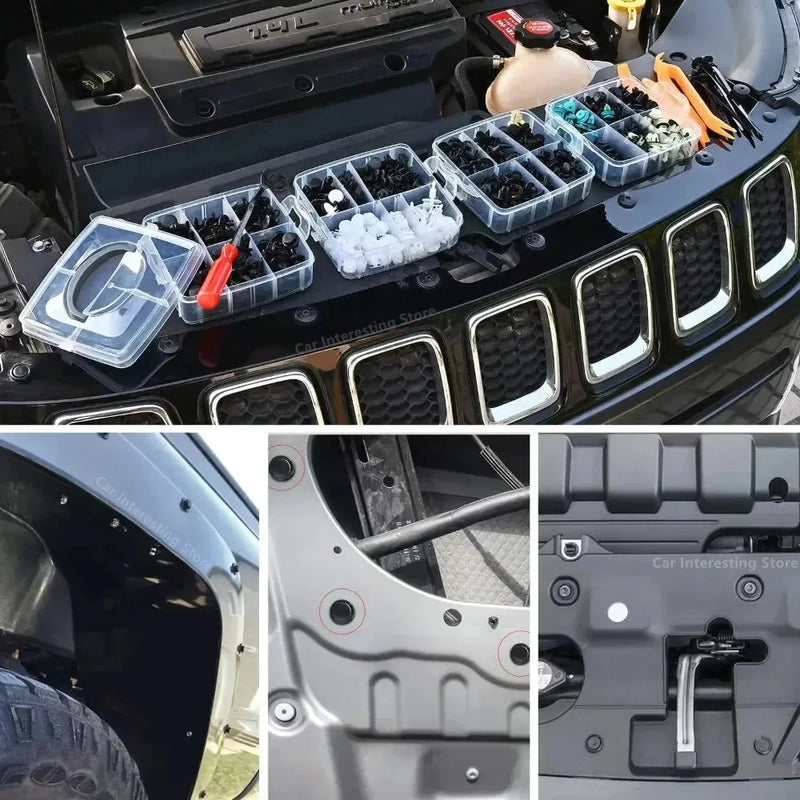 Kit de Clipes de Fixação de Carro Para-Lama Rebite Clipes de Plástico para arroceria