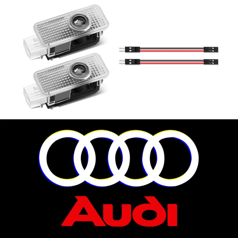 Luzes de porta de carro, projetor de logotipo HD