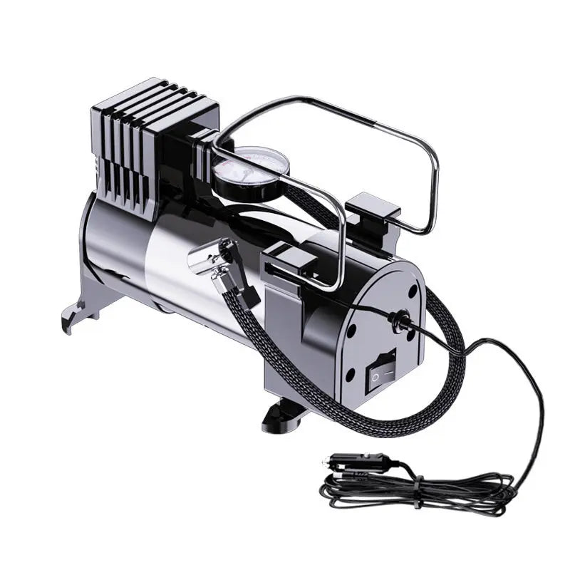 Mini Compressor de Ar Elétrico de 12 V com Medidor de Pressão Max 150 lb.