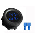 Voltímetro de Temperatura Redondo para Carro 12-24 Digital