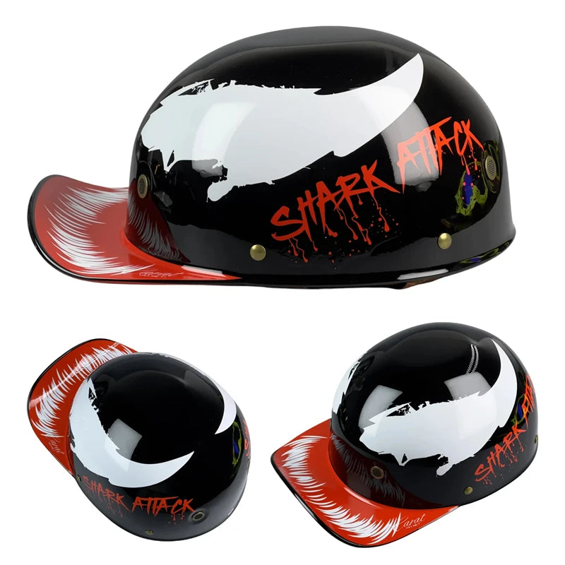 Capacete de Motocicleta e Veículo Elétrico para Harley Retro Gringo