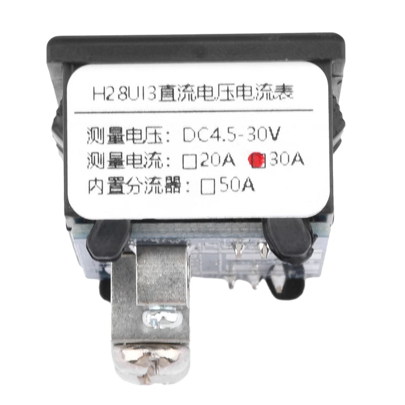 Mini Voltímetro Digital Amperímetro DC4.5-30V 30A 50A