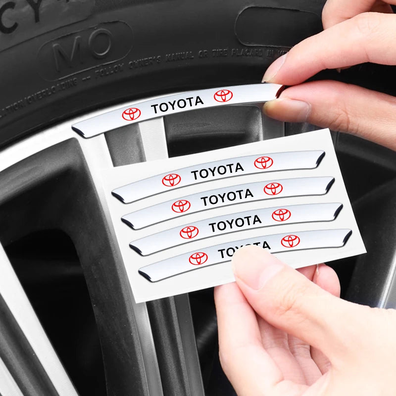 Adesivo de sobrancelha para roda de carro 4 peças