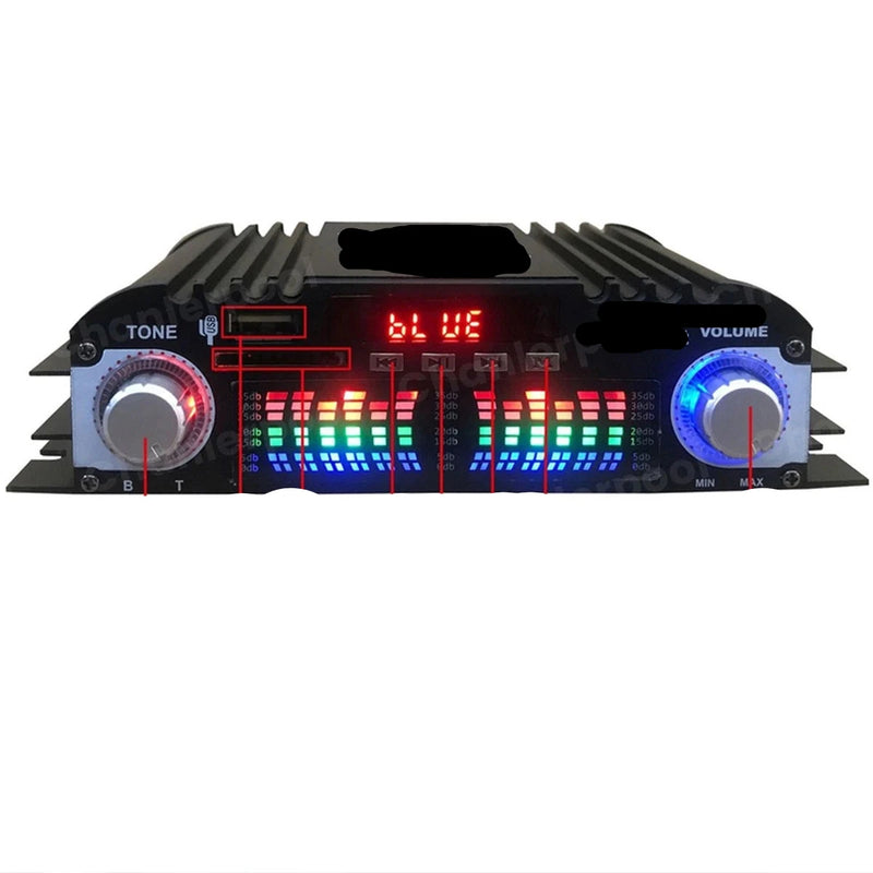 Amplificador de áudio digital de 4 canais Bluetooth Karaoke