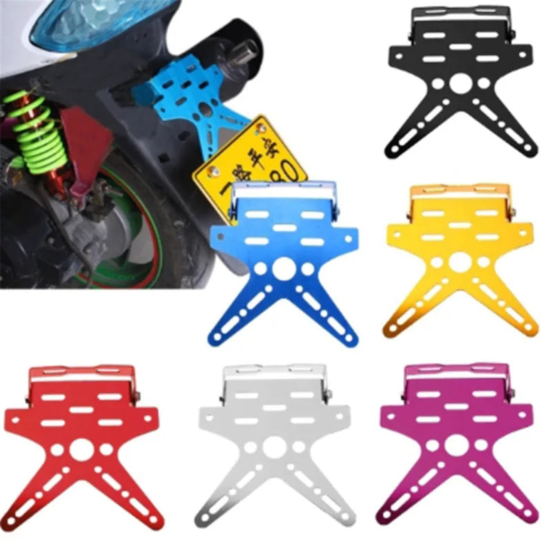 Suporte Universal de Alumínio para Placa de Carro  e Moto Ajustável