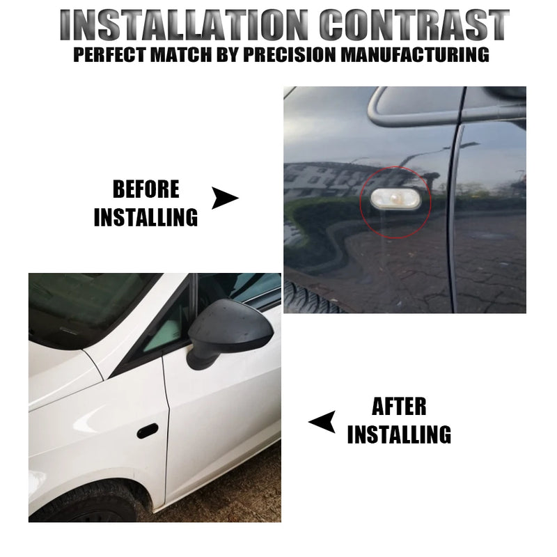 Lampadas Pisca de Led Laterais sequencial Bora Golf Passat Polo Ibiza 2 Peças Dinâmico