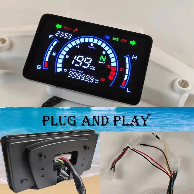 Velocímetro Painel Digital Motocicleta Motobike Suporte Universal Ajustável
