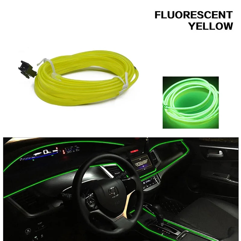 Tiras de Lâmpadas Decorativas para Interior de Carro de LED