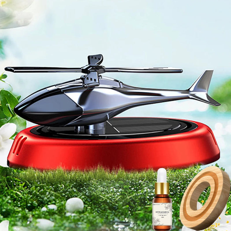 Difusor de aroma Helicóptero de Rotação Movido a Energia Solar Aromaterapia, Ambientador de Ar para Carro