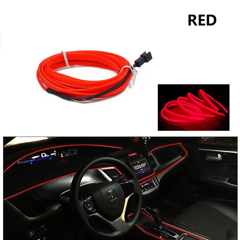 Tiras de Lâmpadas Decorativas para Interior de Carro de LED