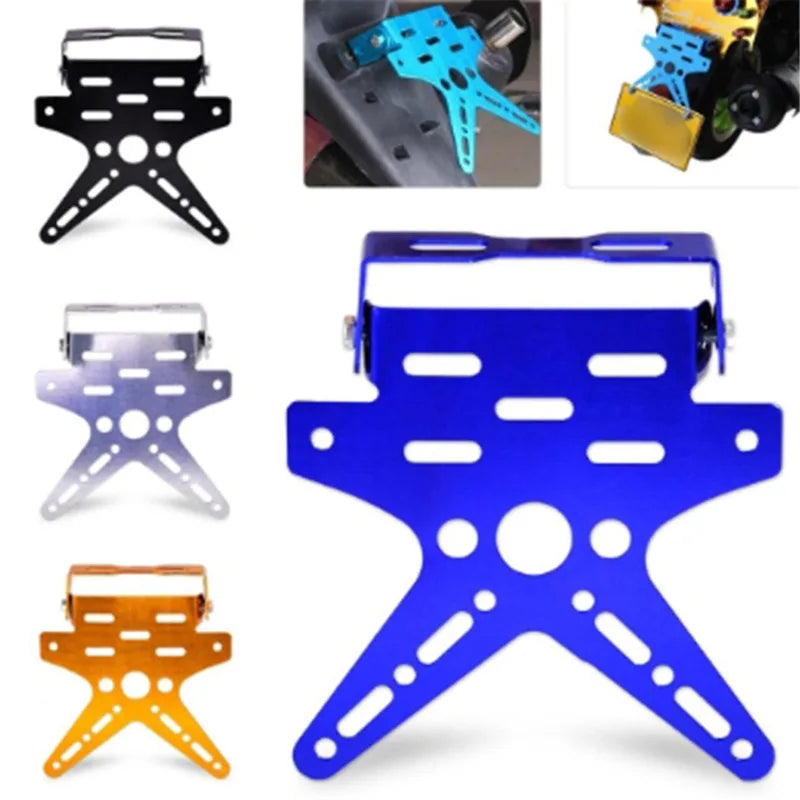 Suporte Universal de Alumínio para Placa de Carro  e Moto Ajustável