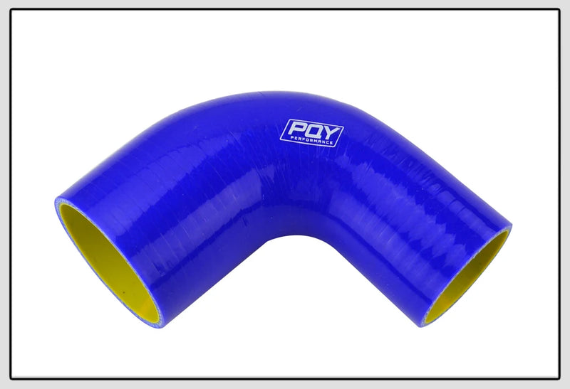 Mangueira de Silicone Cotovelo Redutor  Turbo entrada preto azul 2"-2.5" 51mm-63mm 90 graus