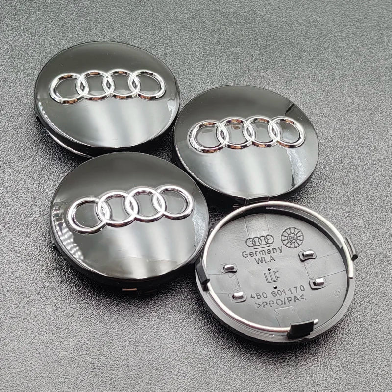 Tampas de Centro de Roda de Carro para Audi 4 Peças