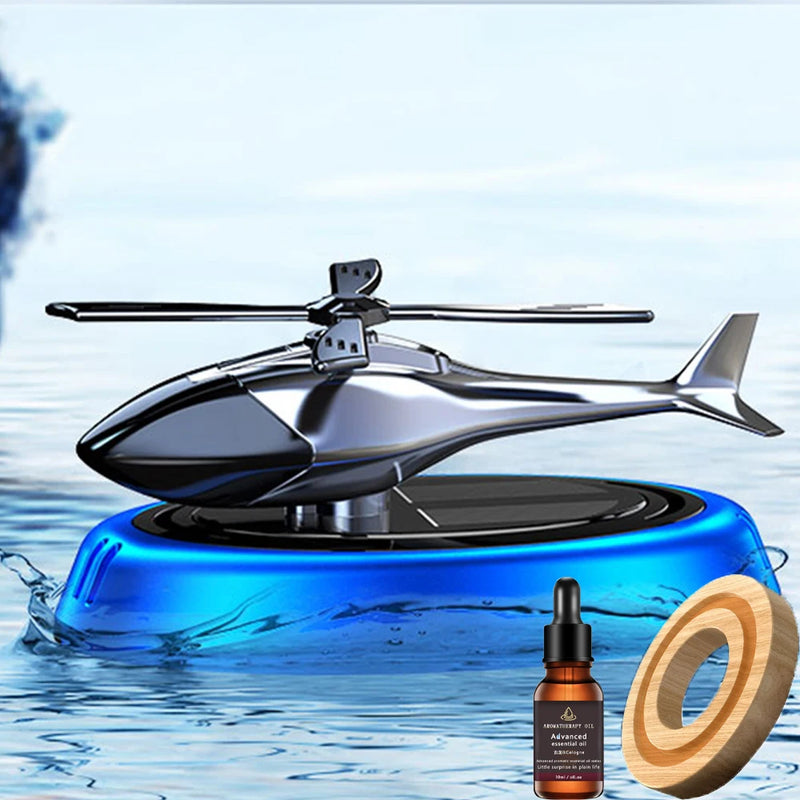 Difusor de aroma Helicóptero de Rotação Movido a Energia Solar Aromaterapia, Ambientador de Ar para Carro