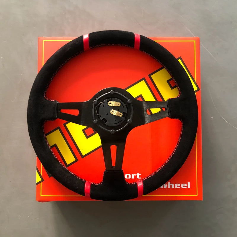 Volante de Corrida em camuça para Drift, Rally,Street e  Kart.