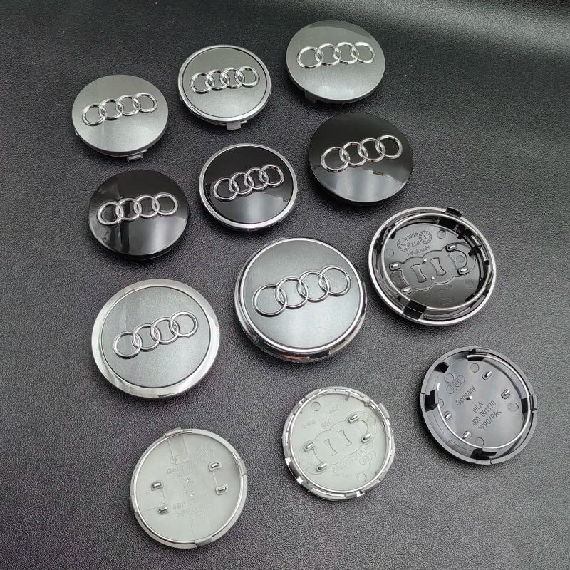 Tampas de Centro de Roda de Carro para Audi 4 Peças