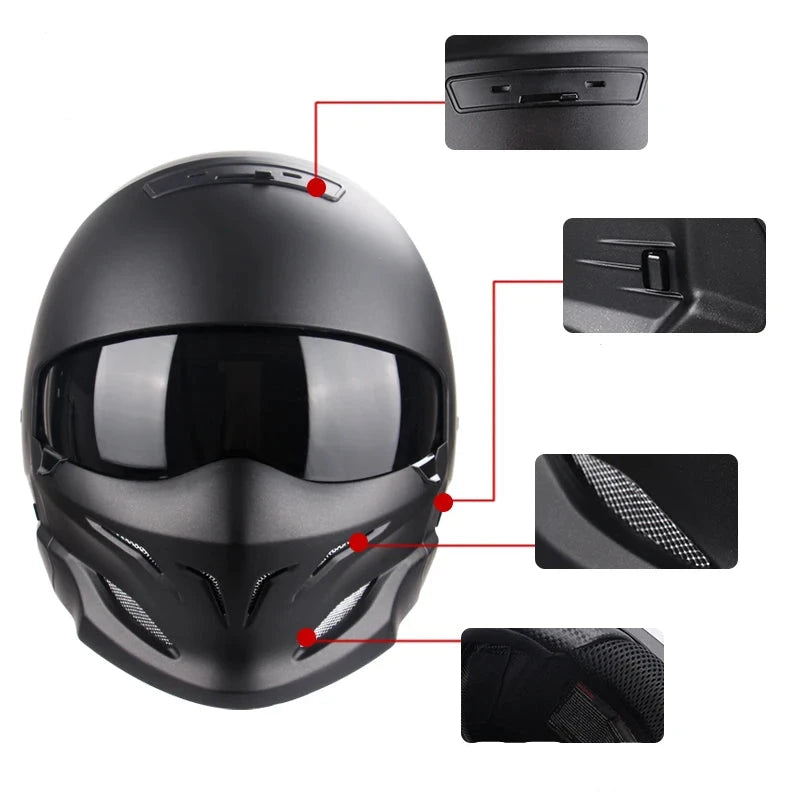 Capacete Retro Destacável Scorpion Predador Gringo