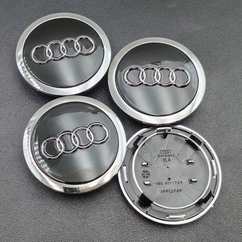 Tampas de Centro de Roda de Carro para Audi 4 Peças