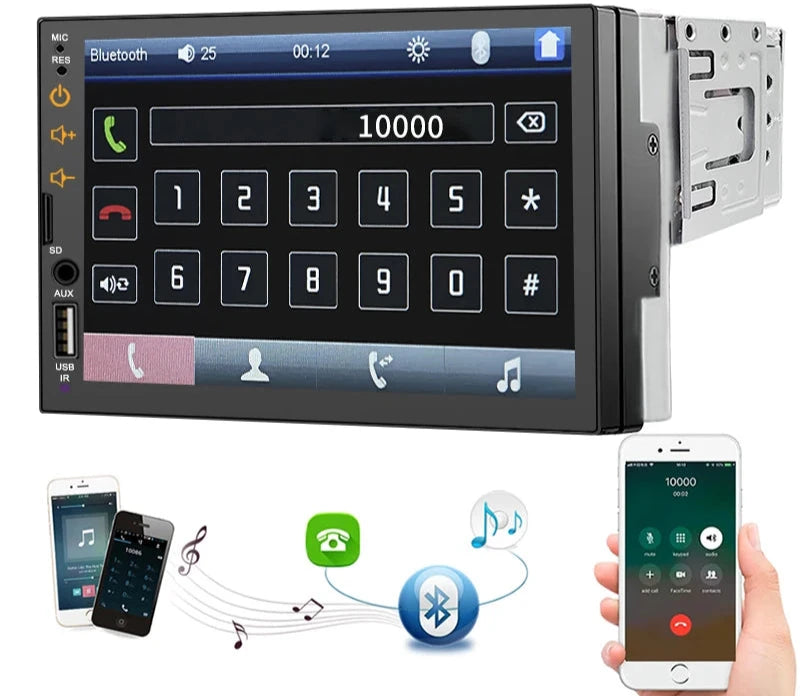 Multimedia Player 7 polegadas 1 Din MP5 radio