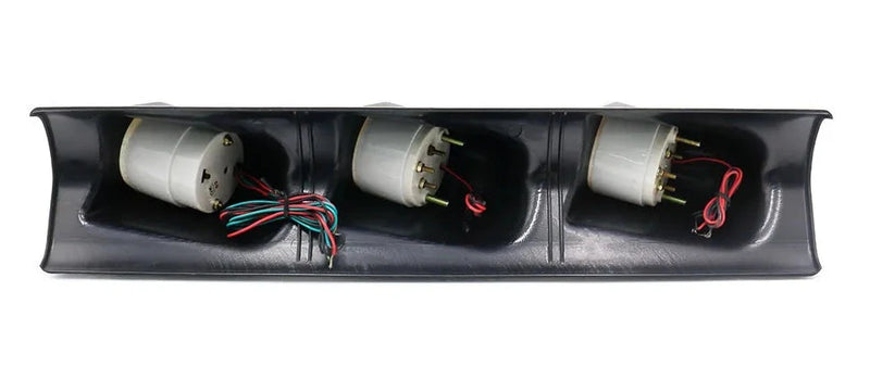 Kit de medidor triplo de carro preto 3 em 1 tunning